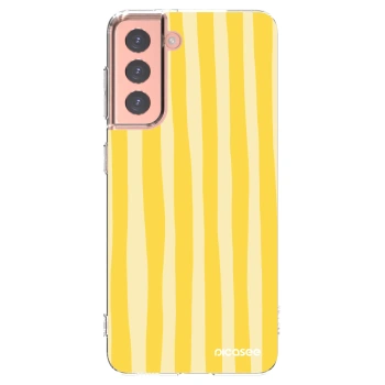 Picasee husă transparentă din silicon pentru Samsung Galaxy S21 5G G991B - Lines lemon