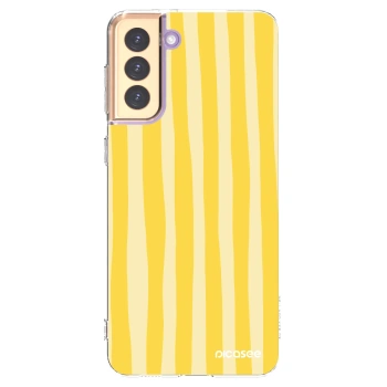 Picasee husă transparentă din silicon pentru Samsung Galaxy S21+ 5G G996F - Lines lemon