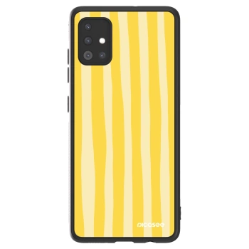 Picasee ULTIMATE CASE pentru Samsung Galaxy A51 A515F - Lines lemon