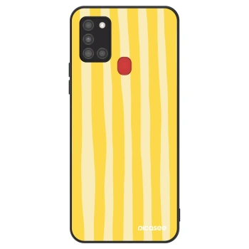 Husă pentru Samsung Galaxy A21s - Lines lemon