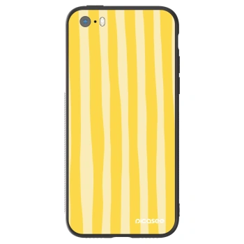 Husă pentru Apple iPhone 5/5S/SE - Lines lemon