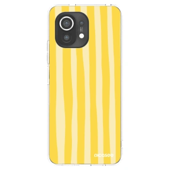 Picasee husă transparentă din silicon pentru Xiaomi Mi 11 - Lines lemon