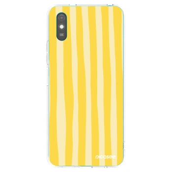 Picasee husă transparentă din silicon pentru Xiaomi Redmi 9AT - Lines lemon