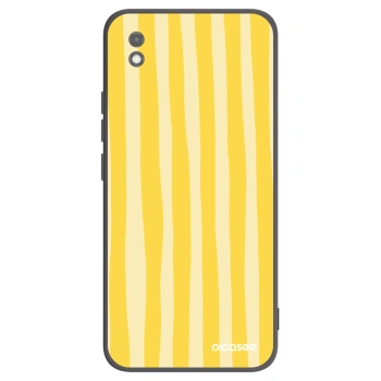 Picasee husă neagră din silicon pentru Xiaomi Redmi 9AT - Lines lemon