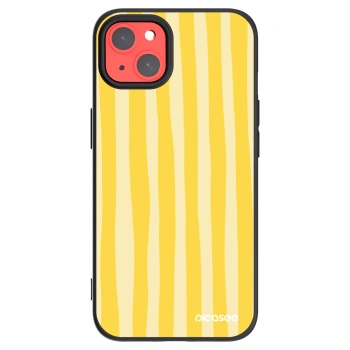 Picasee husă neagră din silicon pentru Apple iPhone 13 - Lines lemon