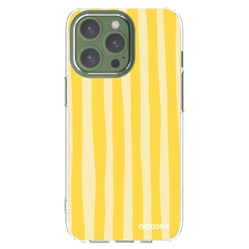 Picasee husă transparentă din silicon pentru Apple iPhone 13 Pro - Lines lemon
