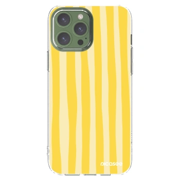 Picasee husă transparentă din silicon pentru Apple iPhone 13 Pro Max - Lines lemon