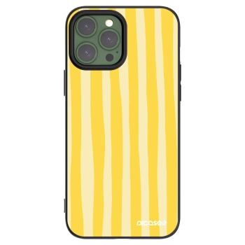 Picasee husă neagră din silicon pentru Apple iPhone 13 Pro Max - Lines lemon