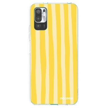 Picasee husă transparentă din silicon pentru Xiaomi Redmi Note 10 5G - Lines lemon