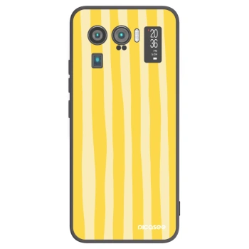 Picasee husă neagră din silicon pentru Xiaomi Mi 11 Ultra - Lines lemon