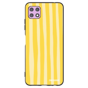 Picasee husă neagră din silicon pentru Samsung Galaxy A22 A226B 5G - Lines lemon