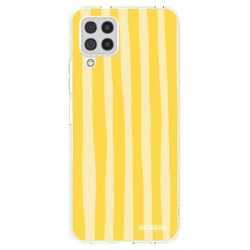 Picasee husă transparentă din silicon pentru Samsung Galaxy A22 A225F 4G - Lines lemon