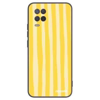 Picasee husă neagră din silicon pentru Realme 8 5G - Lines lemon
