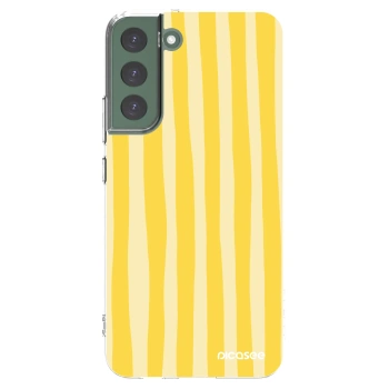Picasee husă transparentă din silicon pentru Samsung Galaxy S22+ 5G - Lines lemon