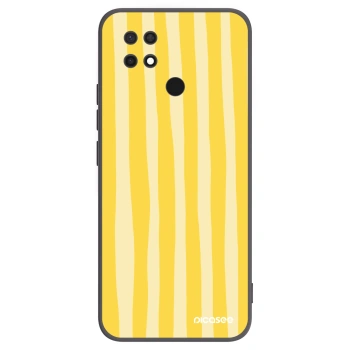 Picasee husă neagră din silicon pentru Xiaomi Redmi 10C - Lines lemon