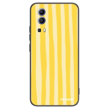 Picasee husă neagră din silicon pentru Vivo Y52 5G - Lines lemon