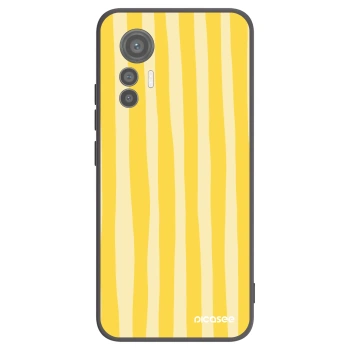 Picasee husă neagră din silicon pentru Xiaomi 12 Lite - Lines lemon