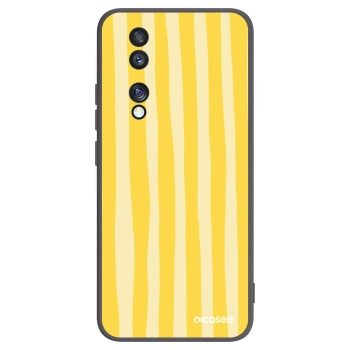 Picasee husă neagră din silicon pentru Honor 70 - Lines lemon
