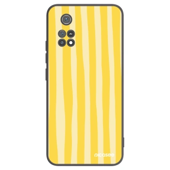 Picasee husă neagră din silicon pentru Xiaomi Poco M4 Pro - Lines lemon