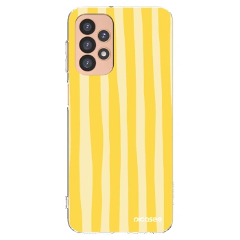 Picasee husă transparentă din silicon pentru Samsung Galaxy A23 A236B 5G - Lines lemon