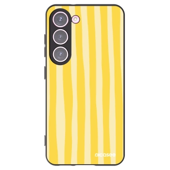 Picasee husă neagră din silicon pentru Samsung Galaxy S23 5G - Lines lemon
