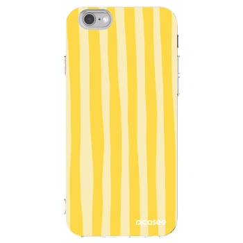 Picasee husă transparentă din silicon pentru Apple iPhone 6/6S - Lines lemon