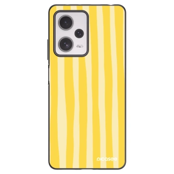 Picasee husă neagră din silicon pentru Xiaomi Redmi Note 12 Pro+ 5G - Lines lemon