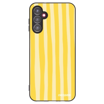 Picasee husă neagră din silicon pentru Samsung Galaxy A14 5G A146P - Lines lemon