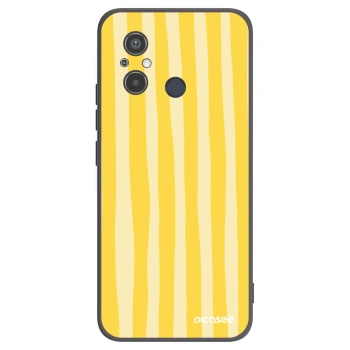 Picasee husă neagră din silicon pentru Xiaomi Redmi 12C - Lines lemon