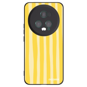 Picasee husă neagră din silicon pentru Honor Magic5 Pro - Lines lemon