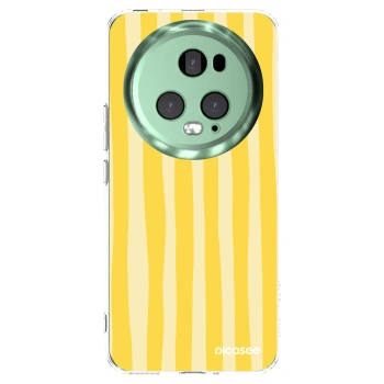 Picasee husă transparentă din silicon pentru Honor Magic5 Pro - Lines lemon