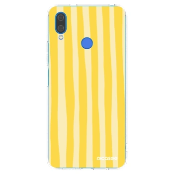 Picasee husă transparentă din silicon pentru Huawei Nova 3i - Lines lemon