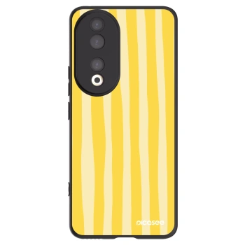 Picasee husă neagră din silicon pentru Honor 90 5G - Lines lemon
