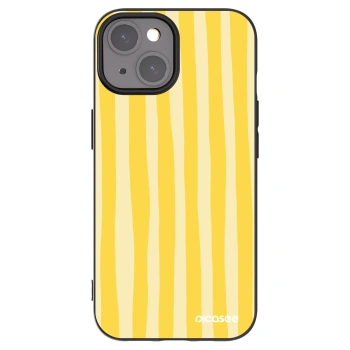 Picasee husă neagră din silicon pentru Apple iPhone 15 - Lines lemon