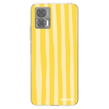 Picasee husă transparentă din silicon pentru Motorola Edge 30 Neo - Lines lemon