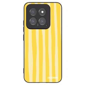 Picasee husă neagră din silicon pentru Xiaomi 14 - Lines lemon