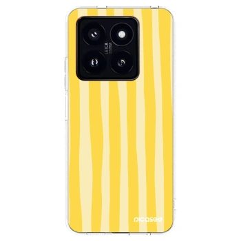 Picasee husă transparentă din silicon pentru Xiaomi 14 Pro - Lines lemon
