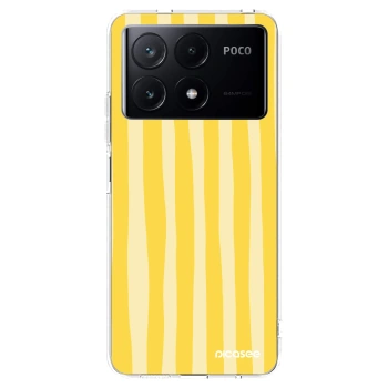 Picasee husă transparentă din silicon pentru Xiaomi Poco X6 Pro - Lines lemon