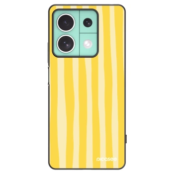 Picasee husă neagră din silicon pentru Xiaomi Redmi Note 13 5G - Lines lemon