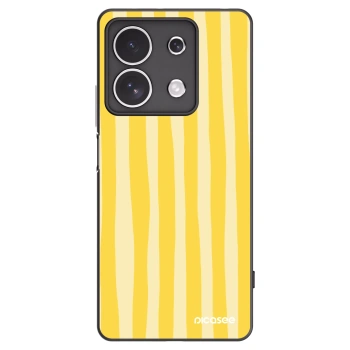 Picasee husă neagră din silicon pentru Xiaomi Redmi Note 13 4G - Lines lemon