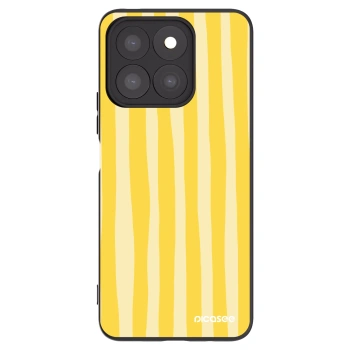 Picasee husă neagră din silicon pentru Honor X8b - Lines lemon