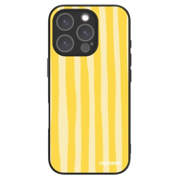 Picasee ULTIMATE CASE pentru Apple iPhone 16 Pro - Lines lemon