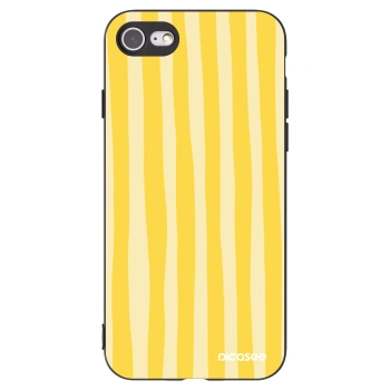Picasee husă neagră din silicon pentru Apple iPhone 8 - Lines lemon