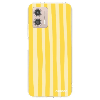 Picasee husă transparentă din silicon pentru Motorola Moto G53 5G - Lines lemon