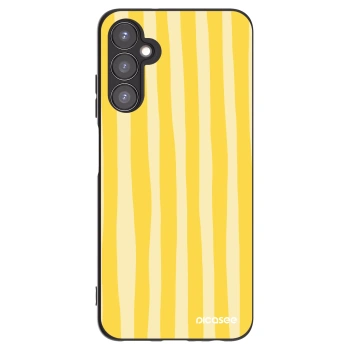 Picasee husă neagră din silicon pentru Samsung Galaxy A05s A057G - Lines lemon