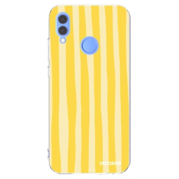 Picasee husă transparentă din silicon pentru Huawei P Smart 2019 - Lines lemon