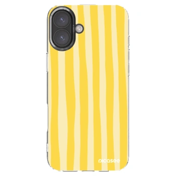 Picasee husă transparentă din silicon pentru Apple iPhone 16 Plus - Lines lemon