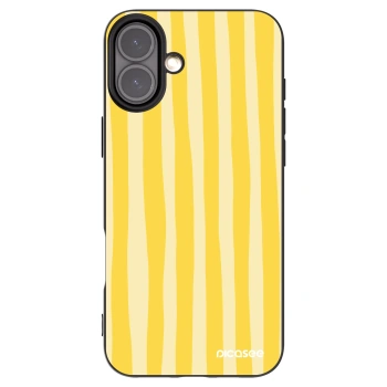 Picasee husă neagră din silicon pentru Apple iPhone 16 Plus - Lines lemon