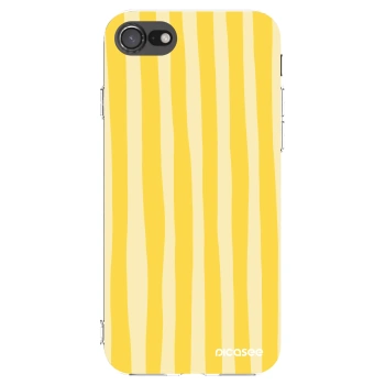 Picasee husă transparentă din silicon pentru Apple iPhone 7 - Lines lemon