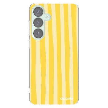Picasee husă transparentă din silicon pentru Samsung Galaxy S25+ 5G - Lines lemon
